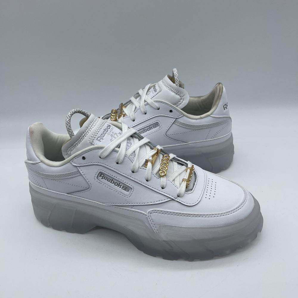 Reebok Cardi B Club C Women's Size 9.5 Lifestyle Sneakers GX0038 'Triple White'